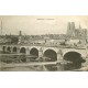 2 cpa 45 ORLEANS. Source du Loiret et Pont vers 1900