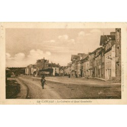 3 cpa 35 CANCALE. Calvaire Quai Gambetta, Départ Caravane et Rocher