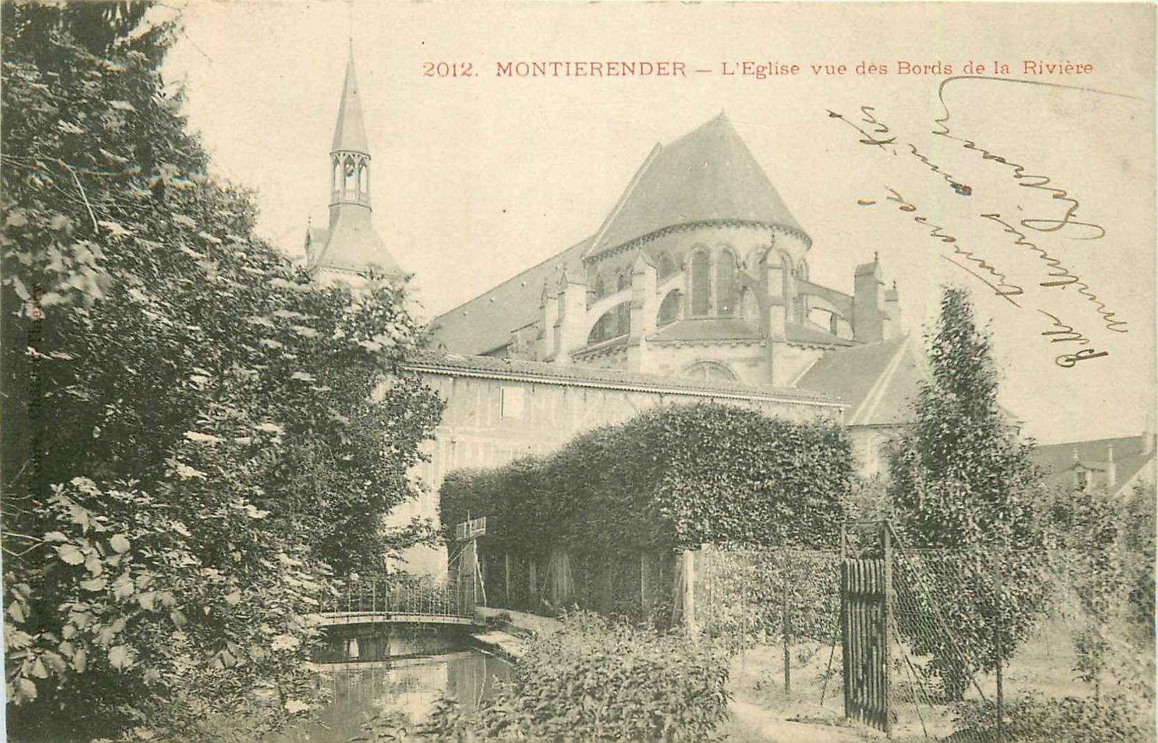 52 MONTIERENDER ou MONTIER-EN-DER. L'Eglise bords de la Rivière 1903