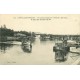 5 cpa 92 LEVALLOIS-PERRET. Rue Voltaire et Place Cormeille et Villiers, bateau-passeur Félicité, train, Porte Cour