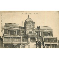 3 cpa 80 CAYEUX-SUR-MER. Casino, Jeux de Sable et Cabines de Plage