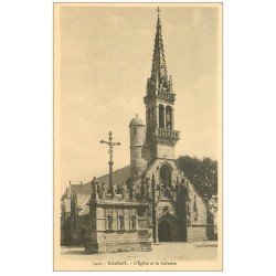 carte postale ancienne 01 Confort. Eglise et Calvaire