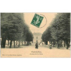 carte postale ancienne 17 CHATELAILLON. Avenue de la Gare 1908