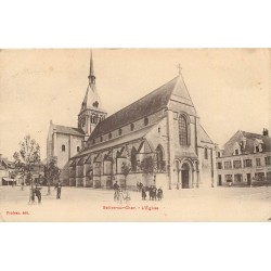 41 SELLES-SUR-CHER. L'Eglise avec animation 1915