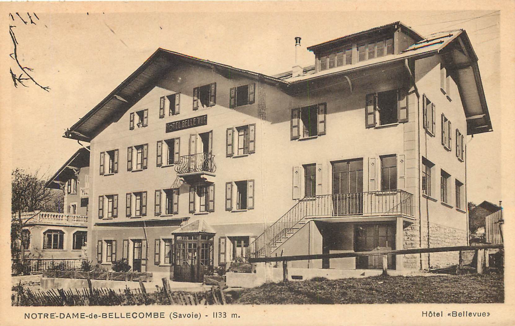 73 NOTRE-DAME-DE-BELLECOMBE. Hôtel Bellevue 1960