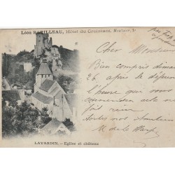 72 LAVARDIN. Eglise du Château 1903 par Léon Barilleau Hôtel du Croissant