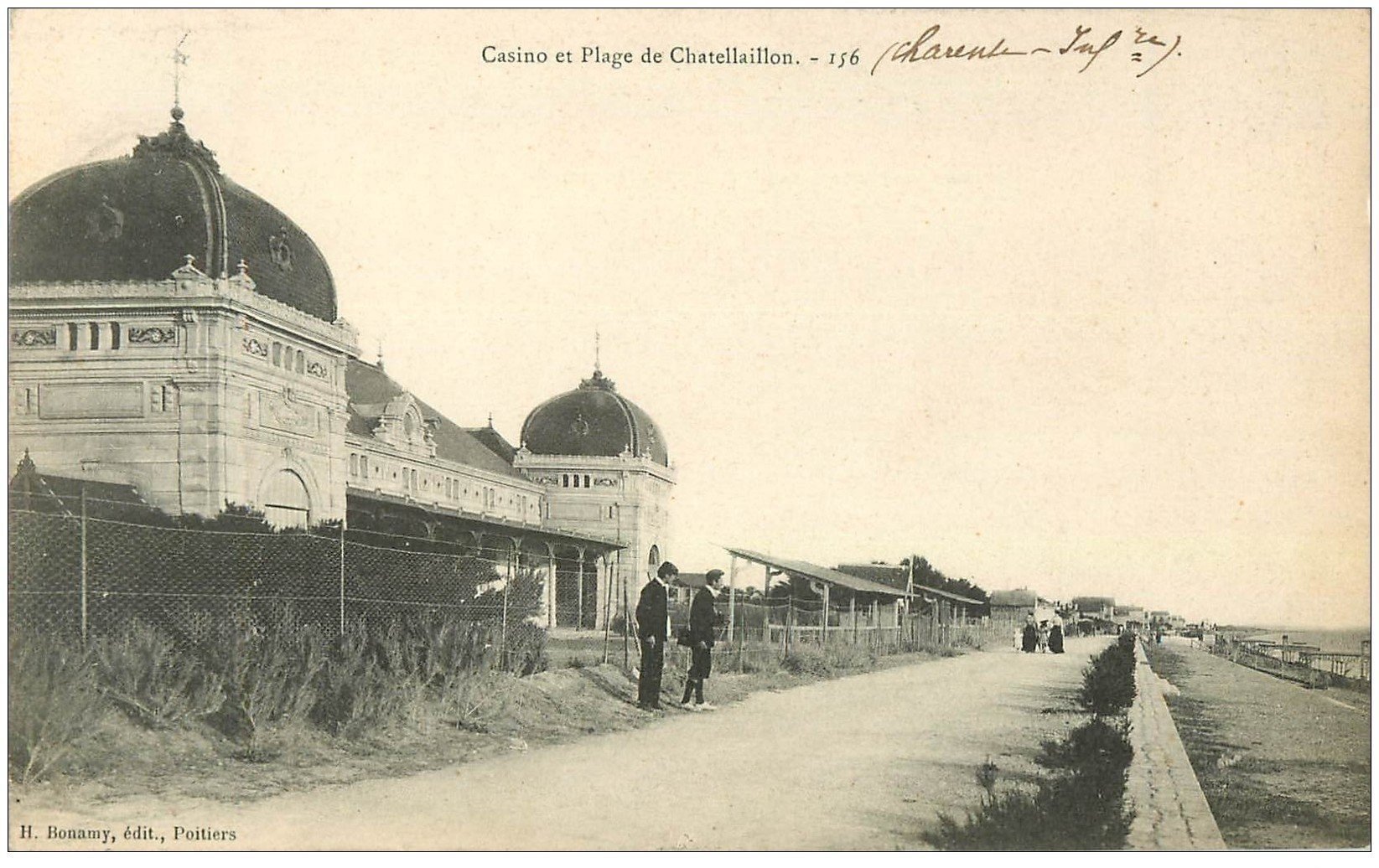 carte postale ancienne 17 CHATELAILLON. Casino et Plage 1908