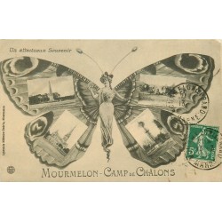 51 MOURMELON CAMP DE CHALONS. Femme Papillon 1911