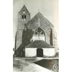 Photo cpsm petit format 77 VILLIERS SOUS GREZ. Eglise 1957