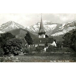 Photo cpsm petit format Suisse AESCHI Spiez Eglise 1957