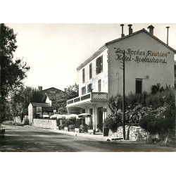 Photo cpsm grand format 06 MOUGINS-LES-BARAQUES Hôtel Restaurant "Les Roches Fleuries" 1957