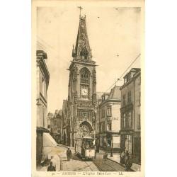 4 cpa 80 AMIENS. Eglise Saint-Leu, Porte Eglise Saint-Germain et Cathédrale 1935