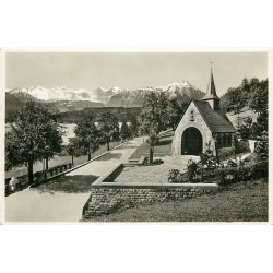 SUISSE. Photo cpa Küssnacht a. Rigi Chapelle Reine Astrid des Belges