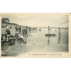 44 SAINT-BREVIN-L'OCEAN. Jeux de sable sur la Plage et le Casino 1927