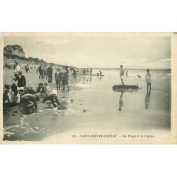 44 SAINT-BREVIN-L'OCEAN. Jeux de sable sur la Plage et le Casino 1927