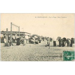 carte postale ancienne 17 CHATELAILLON. La Plage Bains Vantadou 1910