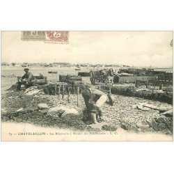 carte postale ancienne 17 CHATELAILLON. Les Réservoirs à Moules des Boucheleurs 1904. Métiers de la Mer