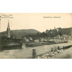 HIRSCHHORN Neckar Péniches et enfants 1909