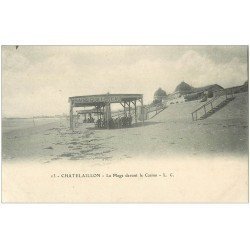 carte postale ancienne 17 CHATELAILLON. Plage devant Casino vers 1900