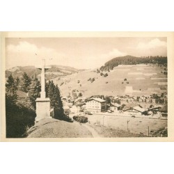 3 photo cpsm petit format 74 MEGEVE. Patinoire du Casino, Troupeau de Moutons Aiguilles Joly vue aérienne