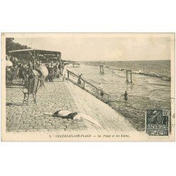 carte postale ancienne 17 CHATELAILLON. Plage et Bains 1931