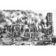 4 photo cpsm petit format 51 REIMS. Incendie Cathédrale et Quartiers Guerre 1914-18