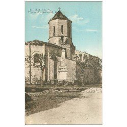 carte postale ancienne 17 CLAM. Eglise et Monument