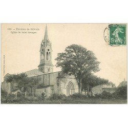 carte postale ancienne 17 Environs de Royan. Eglise de Saint-Georges 1910 animation