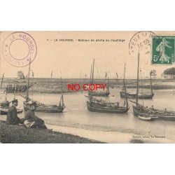 80 LE HOURDEL. Bateaux de Pêche au mouillage 1909
