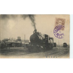 CHINE. The Station at Dairen vers 1914 avec Train et locomotive