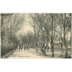 carte postale ancienne 17 FOURAS-LES-BAINS. Cyclistes Marins Boulevard du Casino 1902