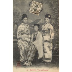 Viêt-Nam SAIGON Trio de Mousmées 1914