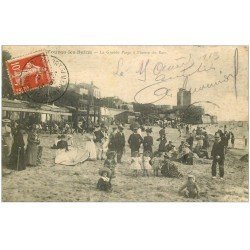 carte postale ancienne 17 FOURAS-LES-BAINS. La Grande Plage 1913