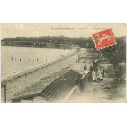 carte postale ancienne 17 FOURAS-LES-BAINS. La Grande Plage vers 1910