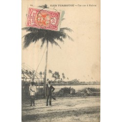 Océanie ILES TUAMOTOU. Une vue de Rairoa 1913