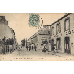 50 SAINT-VAAST-LA-HOUGUE. La Poste et Hôtel de France sur Grande-Rue 1907