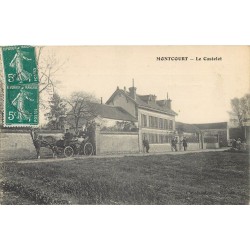 77 MONTCOURT. Attelage calèche devant le Castelet 1909