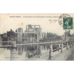62 SAINT-OMER. L'Ascenseur des Fontinettes à Arques 1909