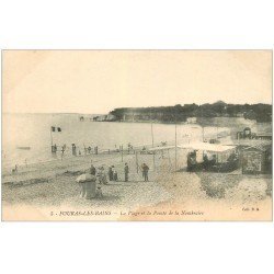 carte postale ancienne 17 FOURAS-LES-BAINS. Plage et Pointe de Nombraire (trace ombragée)...