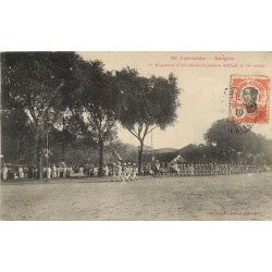 Viêt-Nam SAIGON Régiment d'Infanterie Coloniale défilant le 14 Juillet 1913