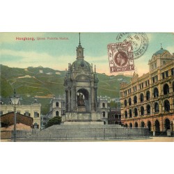 Chine HONG KONG. Queen Victoria Statue 1913