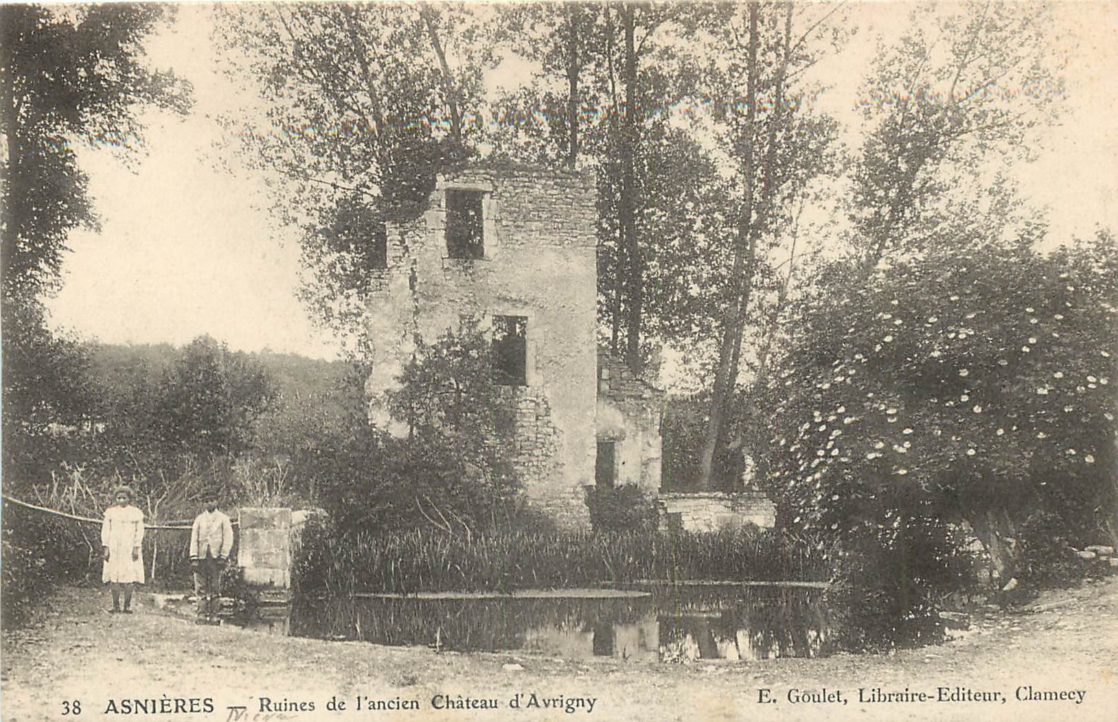 89 ASNIERES. Ruines ancien Château d'Avrigny animation