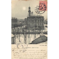 92 ASNIERES. Effet de neige sur la Mairie 1907