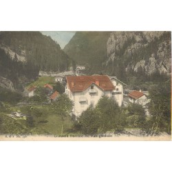 CHÂTELARD Hôtel Suisse frontière GARE DE TRAIN VOIX METRIQUE LIGNE CHAMONIX MARTIGNY 1907