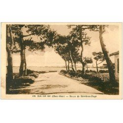 carte postale ancienne 17 ILE DE RE. Route de Rivedoux-Plage 1948