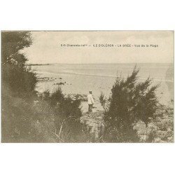 carte postale ancienne 17 ILE D'OLERON. La Brée. Vue sur la Plage 1923