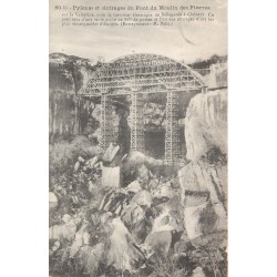 01 BELLEGARDE à CHEZERY. Pylones et cintrages du Pont du Moulin des Pierres 1909