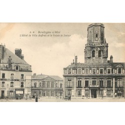 62 BOULOGNE-SUR-MER. Hôtel de Ville, Palais de Justice et Café de la Mairie