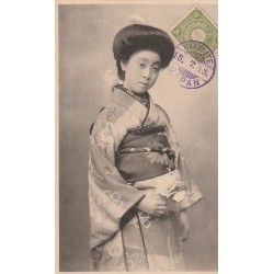 Japon Japan HAKODATE Geïsha en kimono 1913