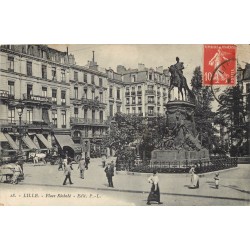 2 x cpa 59 LILLE. Place Richebé et Institut Pasteur 1913